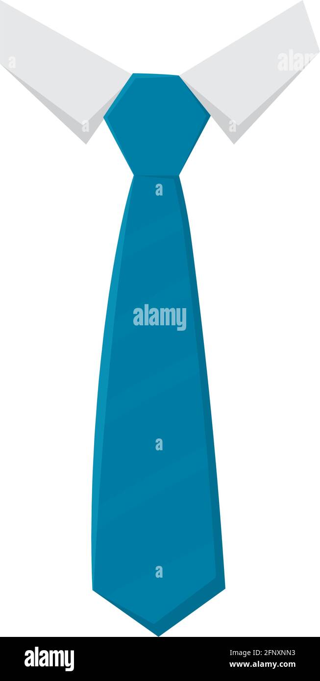 Corbata aislada en el cuello de una camisa Vector Imagen Vector de stock -  Alamy