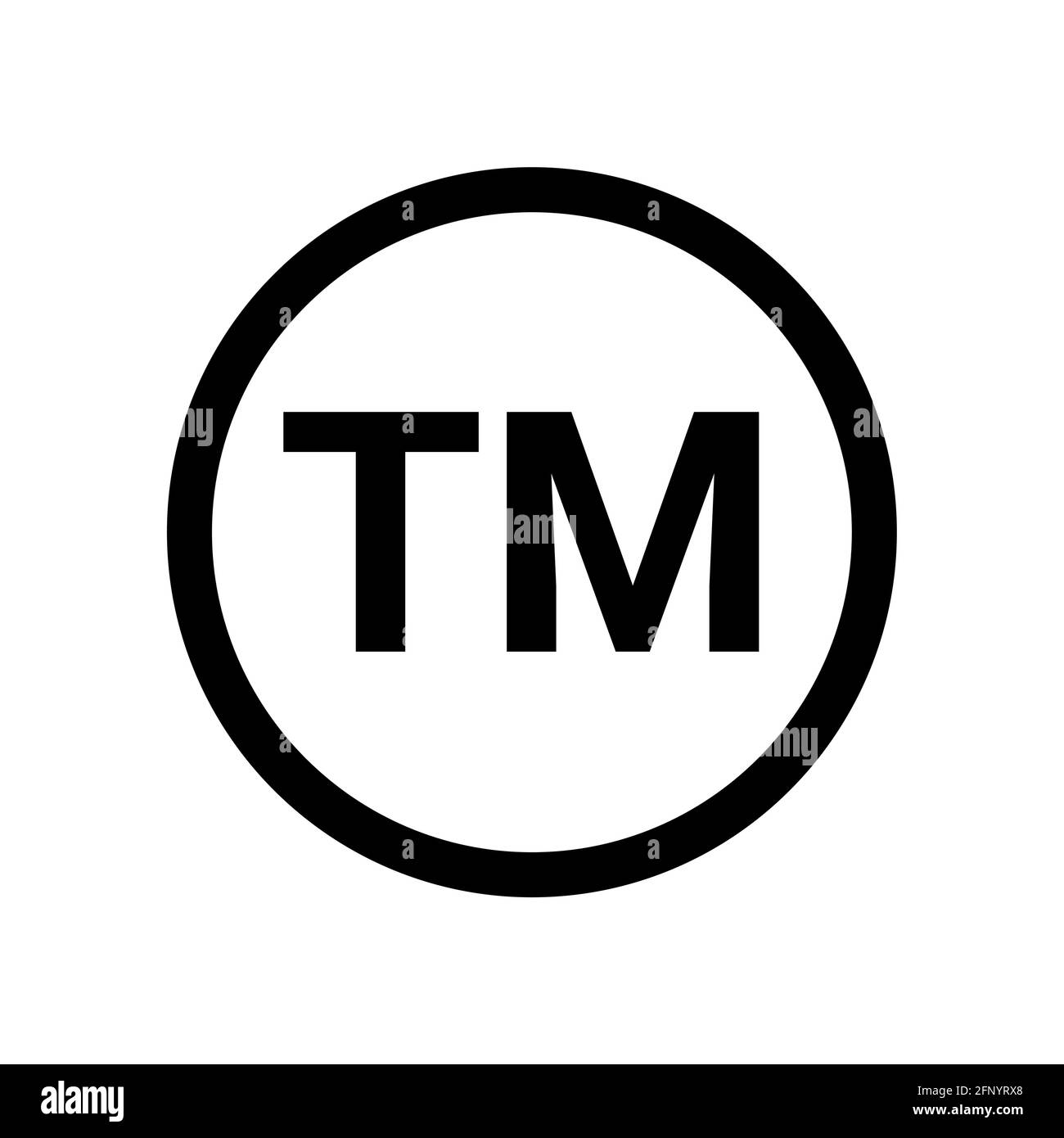 Símbolo del logotipo de marca comercial tm. Logotipo de vector de marca comercial de marca registrada de Copyright TM Ilustración del Vector