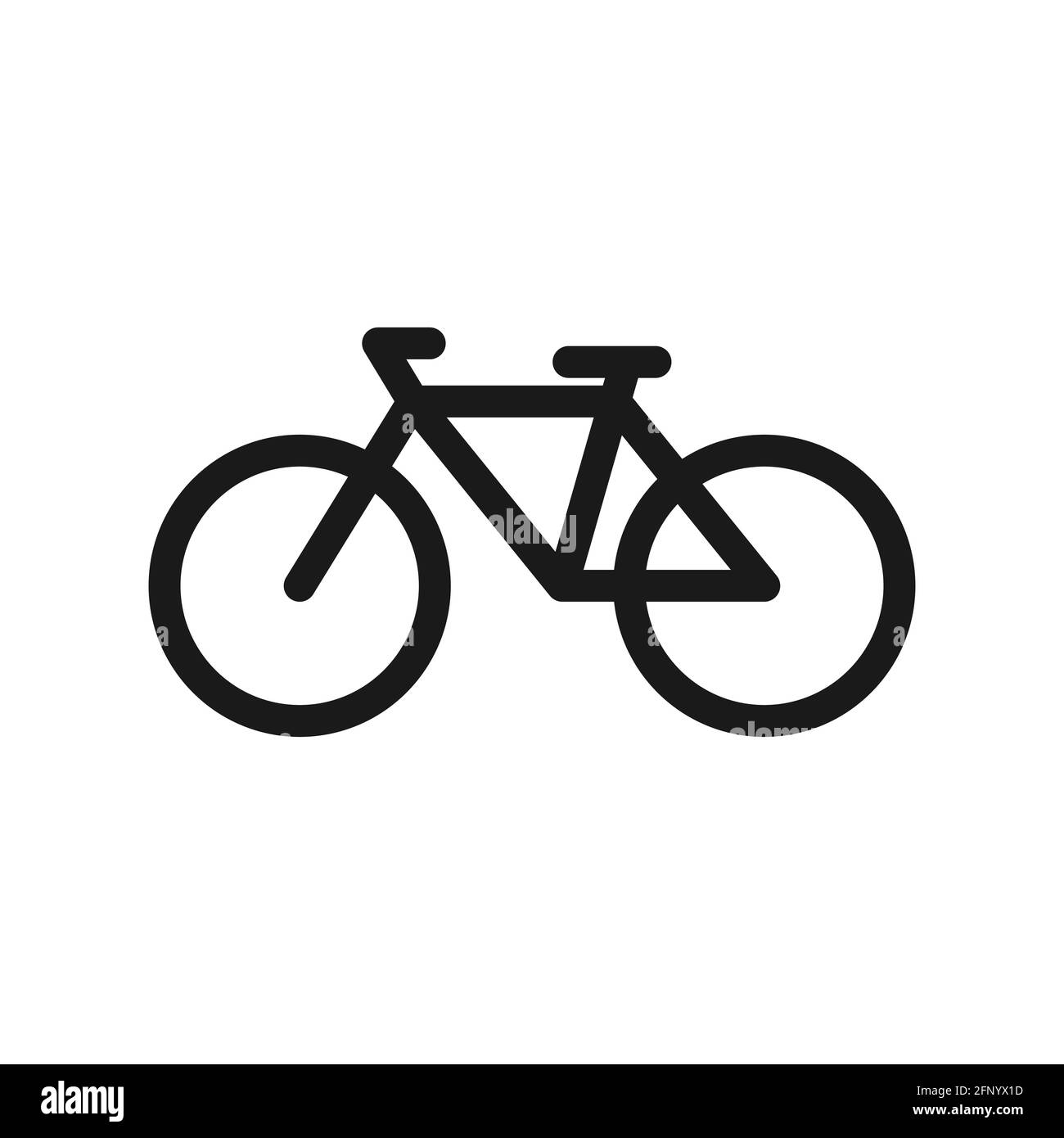 Icono de bicicleta. Silueta negra para bicicleta. Ilustración vectorial  aislada sobre fondo blanco Imagen Vector de stock - Alamy