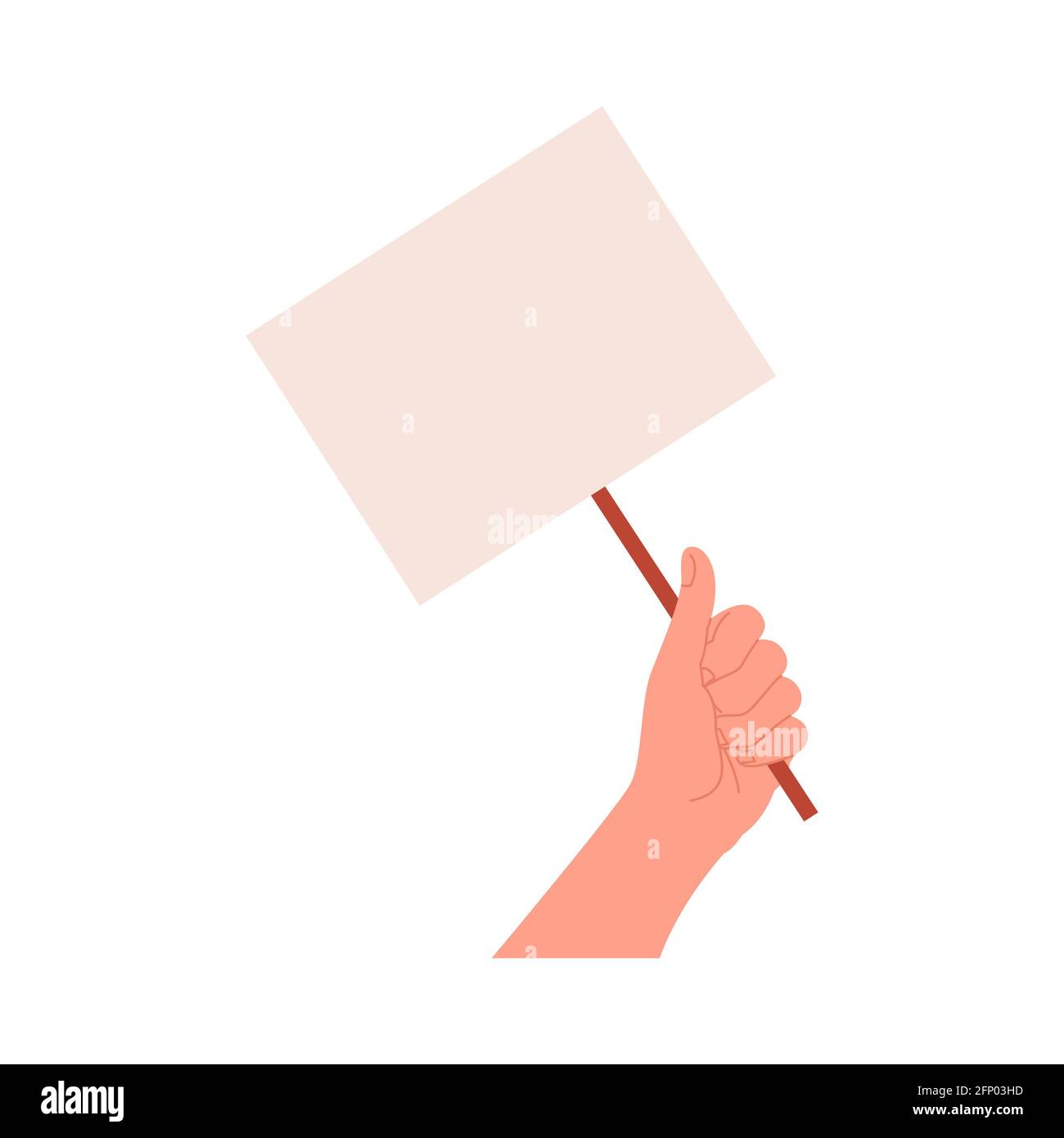 Bandera discriminatoria de derechos humanos. Ilustración en estilo de  dibujos animados sobre un fondo blanco aislado Fotografía de stock - Alamy
