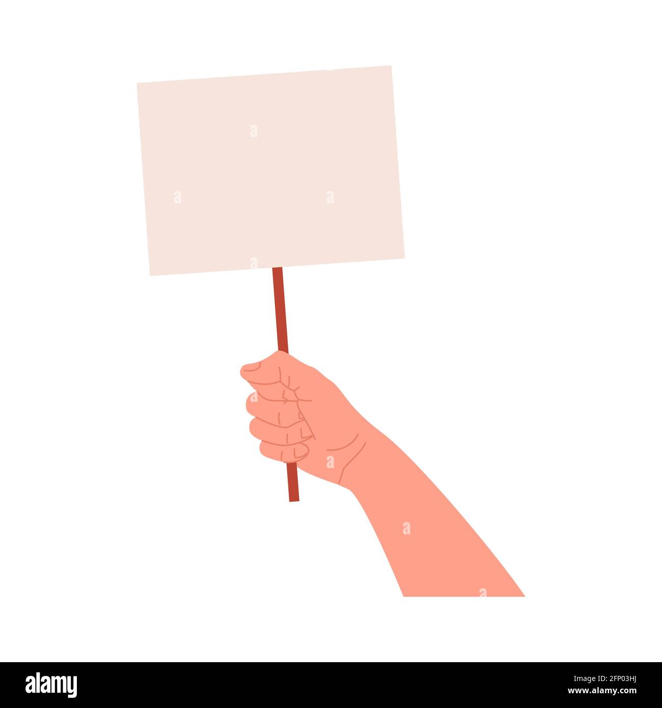 Bandera discriminatoria de derechos humanos. Ilustración en estilo de dibujos  animados sobre un fondo blanco aislado Fotografía de stock - Alamy