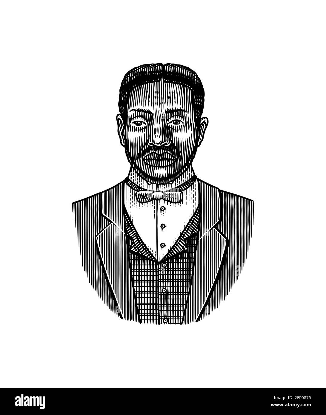 Hombre elegante. Cara macho. Caballeros Afro Americanos. Era victoriana.  Moda y ropa. Hombre de negocios en el traje. Dibujo antiguo dibujado a  mano. Grabado vintage Imagen Vector de stock - Alamy