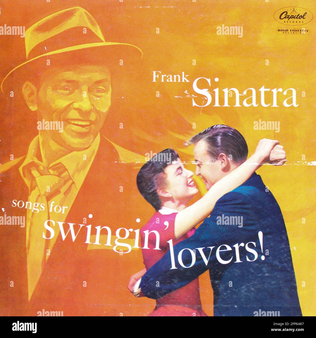 Jazz y músico de escucha fácil, Frank Sinatra álbum de música en disco LP de vinilo. Título: Canciones para los amantes de Swingin! portada del álbum Foto de stock