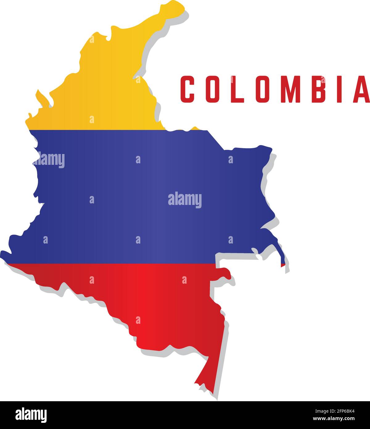 Mapa Colombia Ilustracion Detallada De Un Mapa De Colombia Con Bandera
