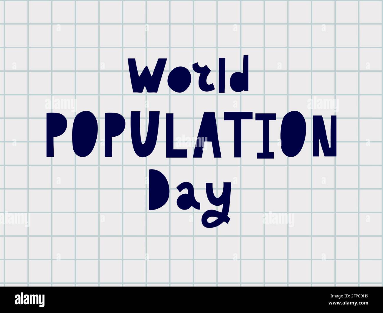 Diseño para el día Mundial de la población saludo-11 de julio. Logotipo tipográfico, ilustración vectorial, banner o póster Ilustración del Vector