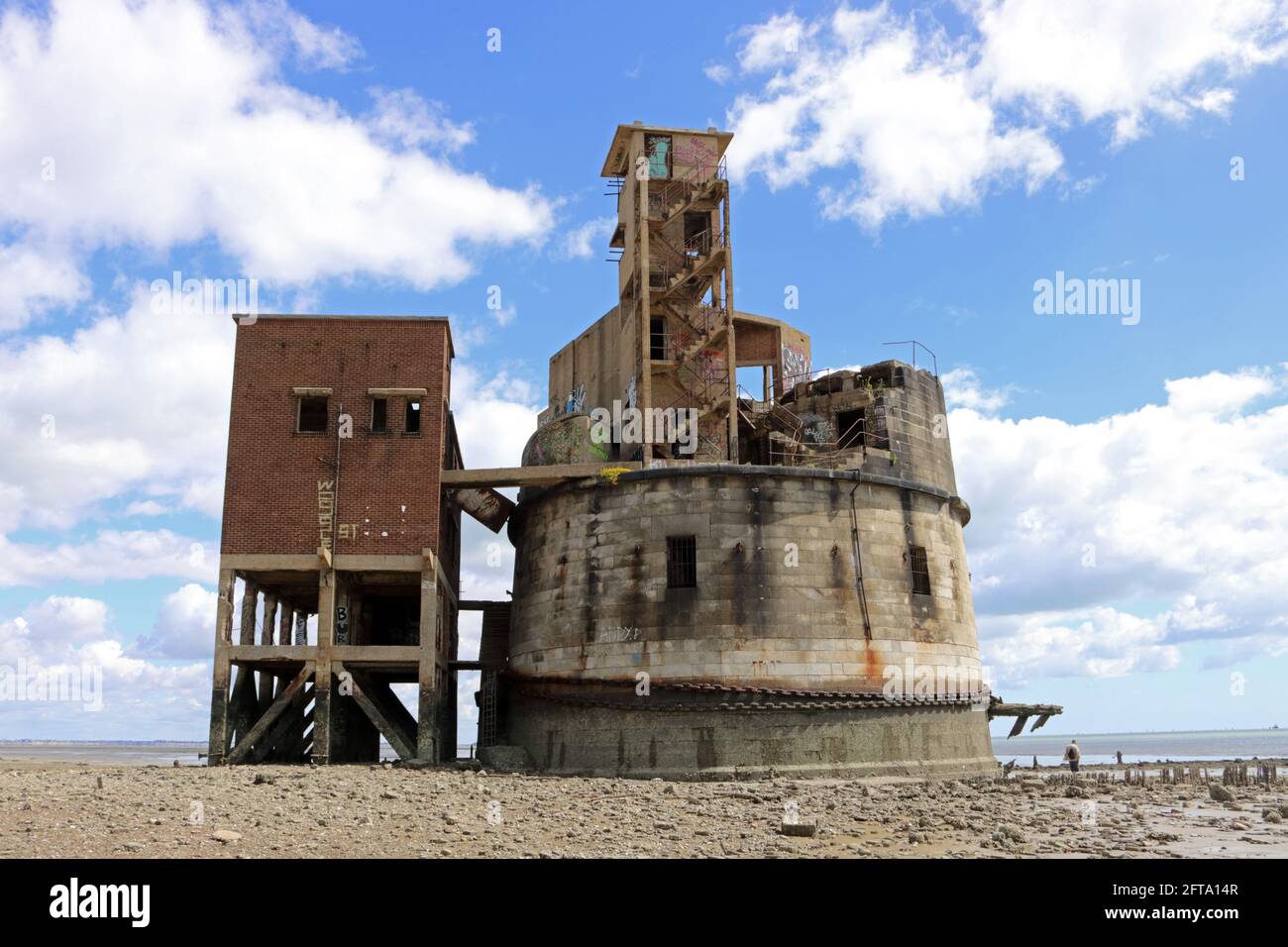 La Isla de Grano en la costa norte de Kent, Inglaterra Reino Unido Foto de stock