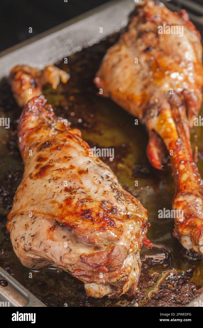 Primer plano de cordero asado deshuesado Fotografía de stock - Alamy