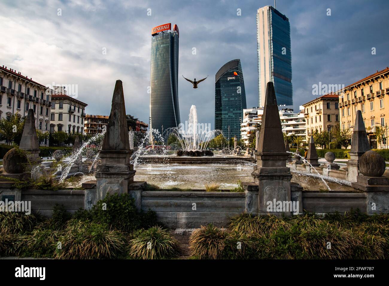 Vida en la ciudad de Milán 2021 Foto de la vida en la ciudad de Milán Foto de stock