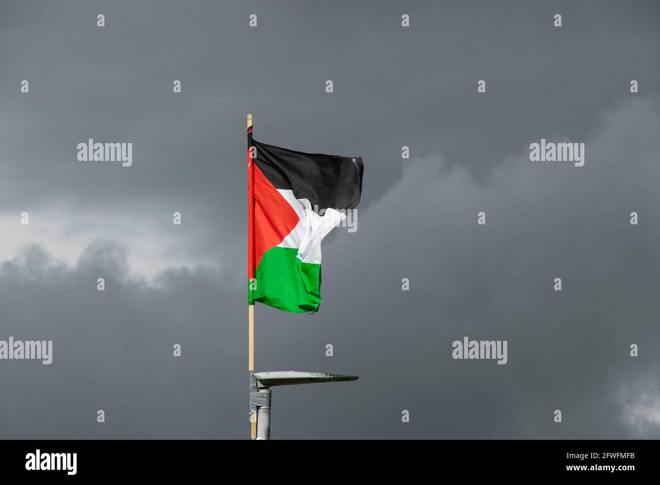 La bandera palestina Foto de stock