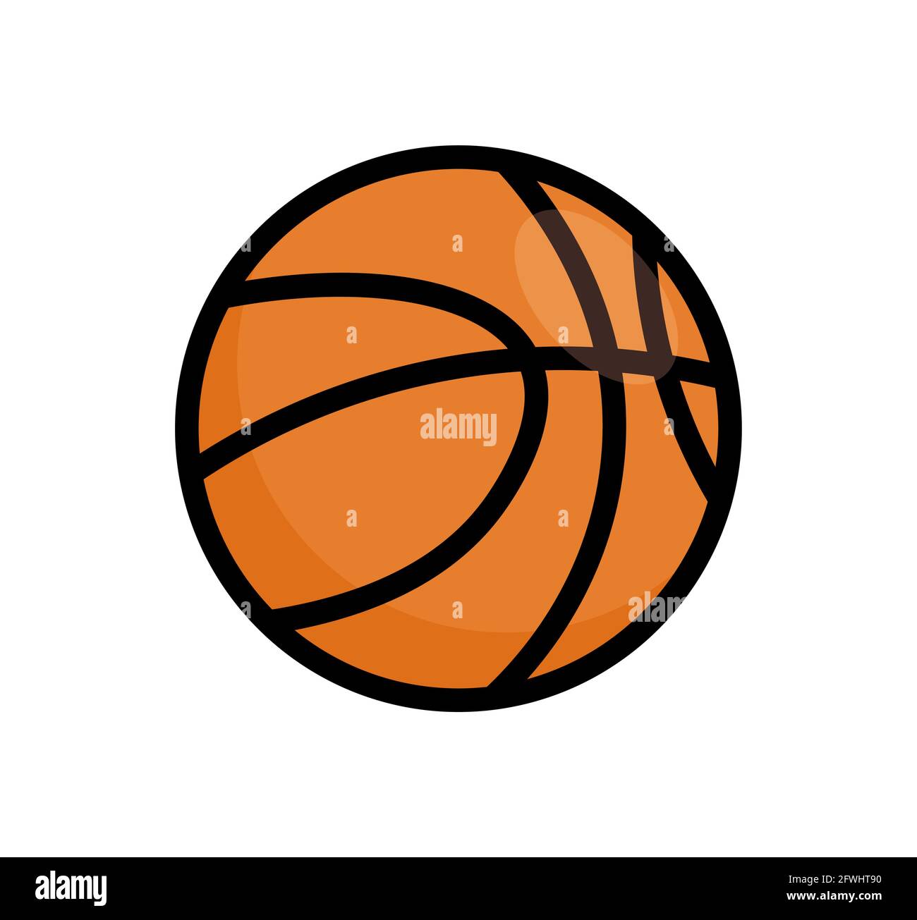Icono de vector de pelota de baloncesto. Ilustración del logotipo de la bola  de la cesta diseño aislado plano símbolo mínimo naranja Imagen Vector de  stock - Alamy
