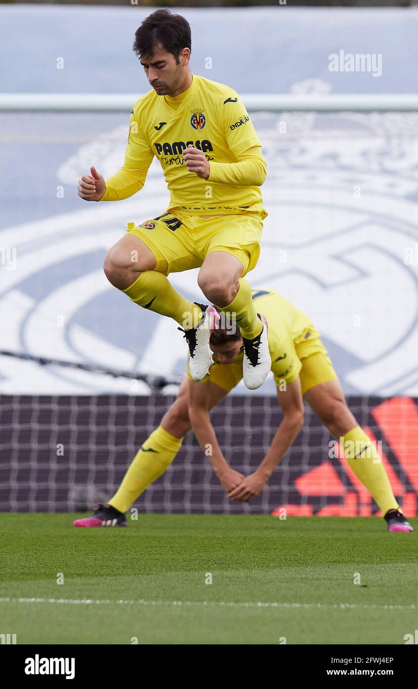 Manu Trigueros (Villarreal CF) en acción durante partidos de La Liga 38 entre el Real Madrid Villarreal CF en el estadio Alfredo Di Stefano.(Puntuación final; Villarreal CF 2-1