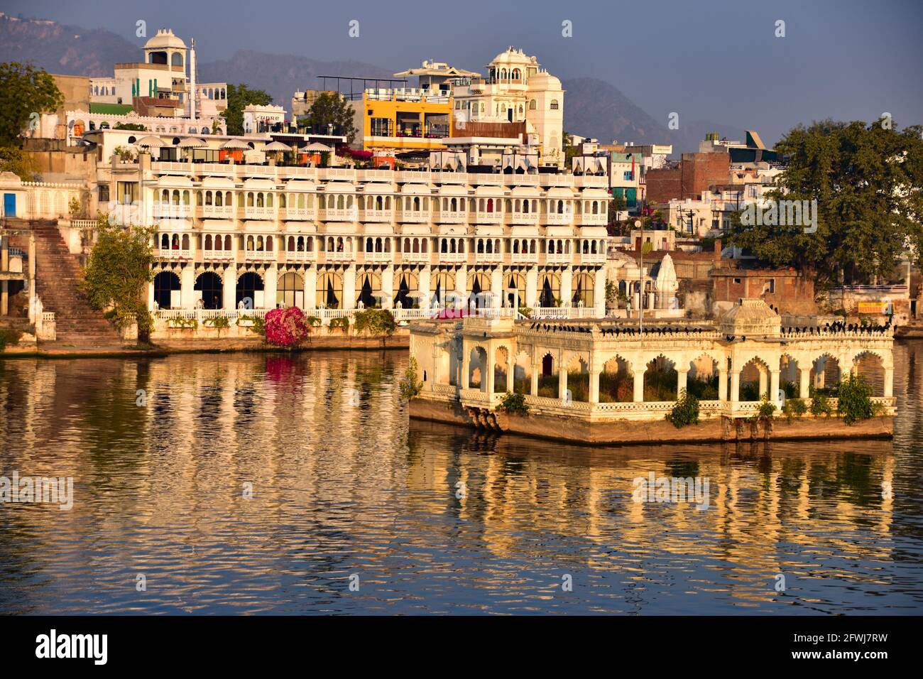 Lago Pichola, Udaipur, Rajasthan, India Foto de stock