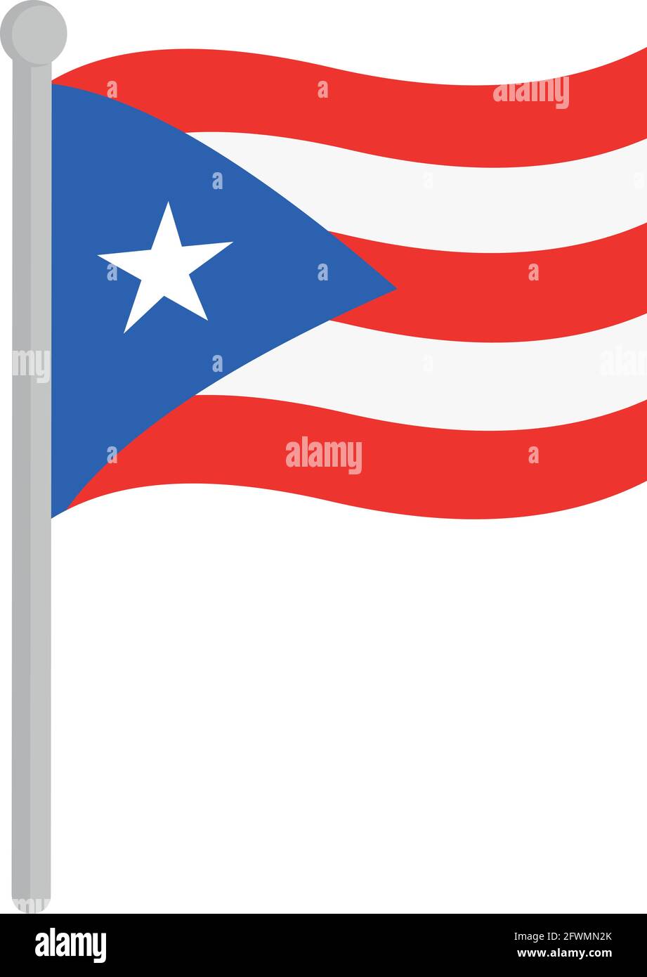 Vector emoticono ilustración de la bandera de puerto rico en un polo Imagen  Vector de stock - Alamy