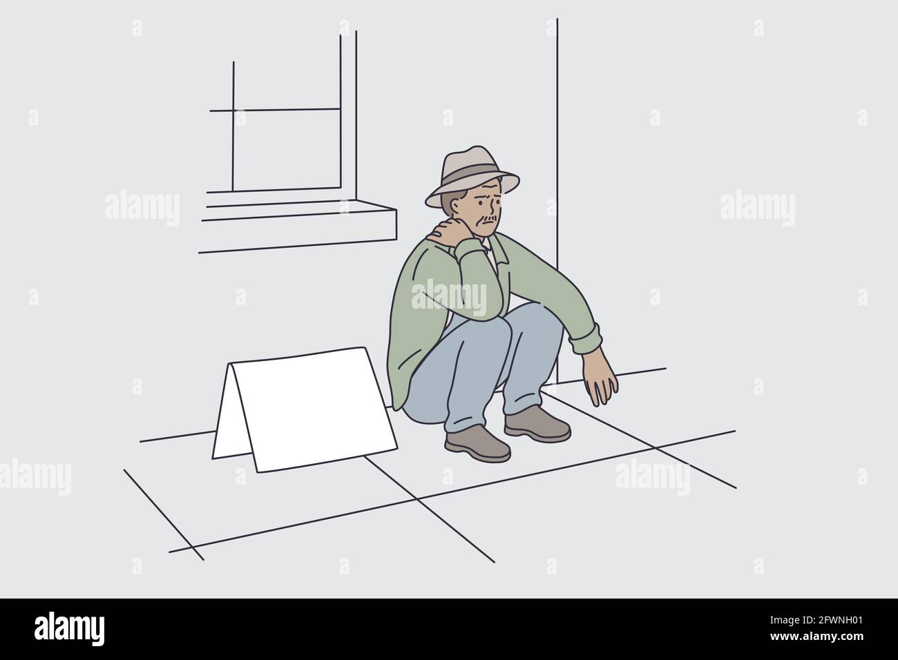 Gran depresión de dibujos animados Imágenes vectoriales de stock - Alamy