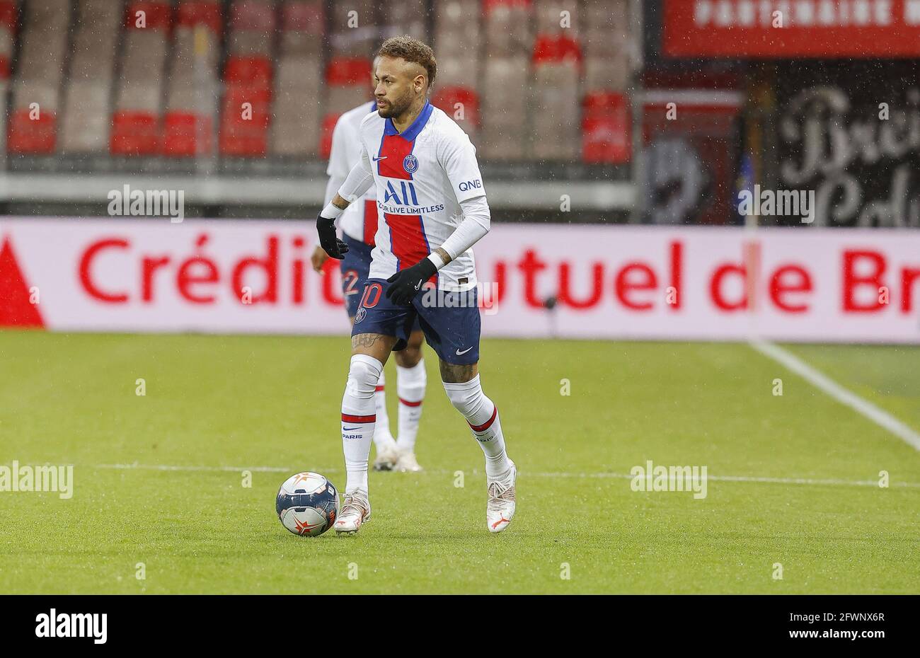 Neymar Jr Del Psg Durante El Campeonato Frances De Futbol Ligue 1 Partido Entre Stade Brestois Y Paris Saint Germain El 23 De Mayo De 21 En El Estadio Francis Le Ble En