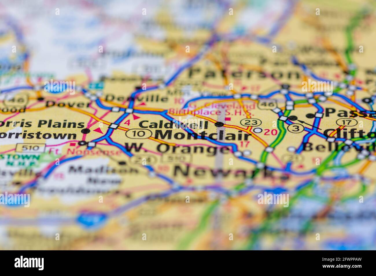 Caldwell New Jersey En Un Mapa Fotos e Imágenes de stock Alamy