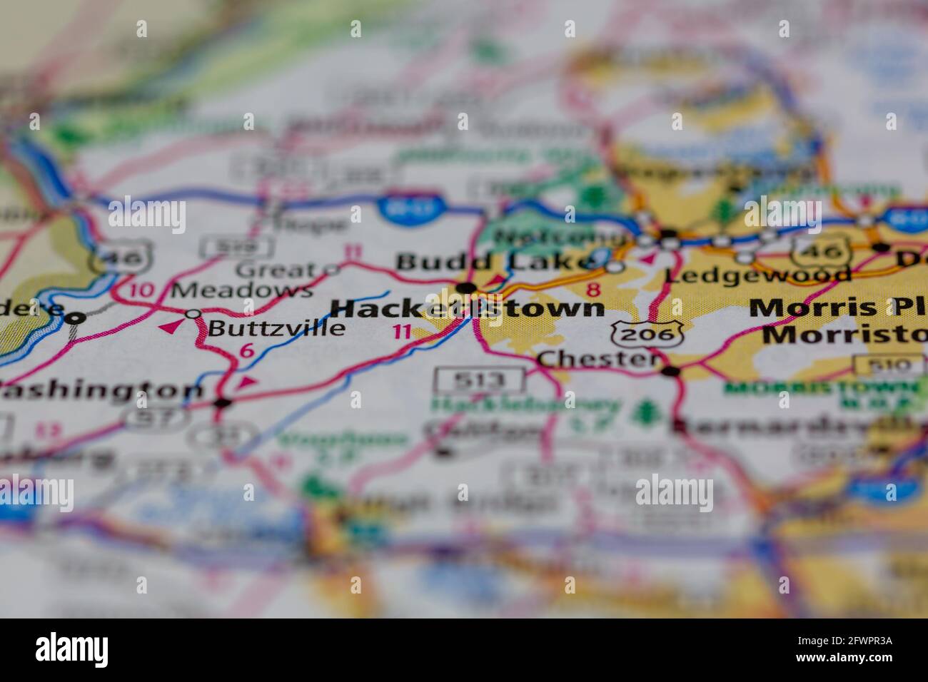 Mapa de new jersey hackettstown fotografías e imágenes de alta