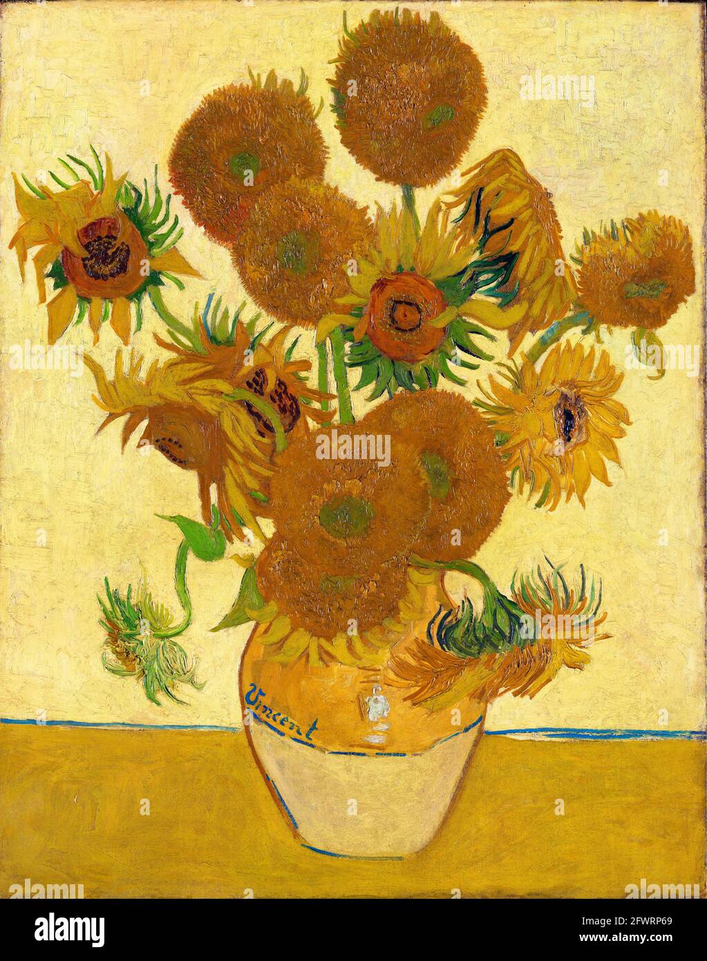 Girasoles de Vincent van Gogh (1853-1890), óleo sobre lienzo, 1888 Foto de stock