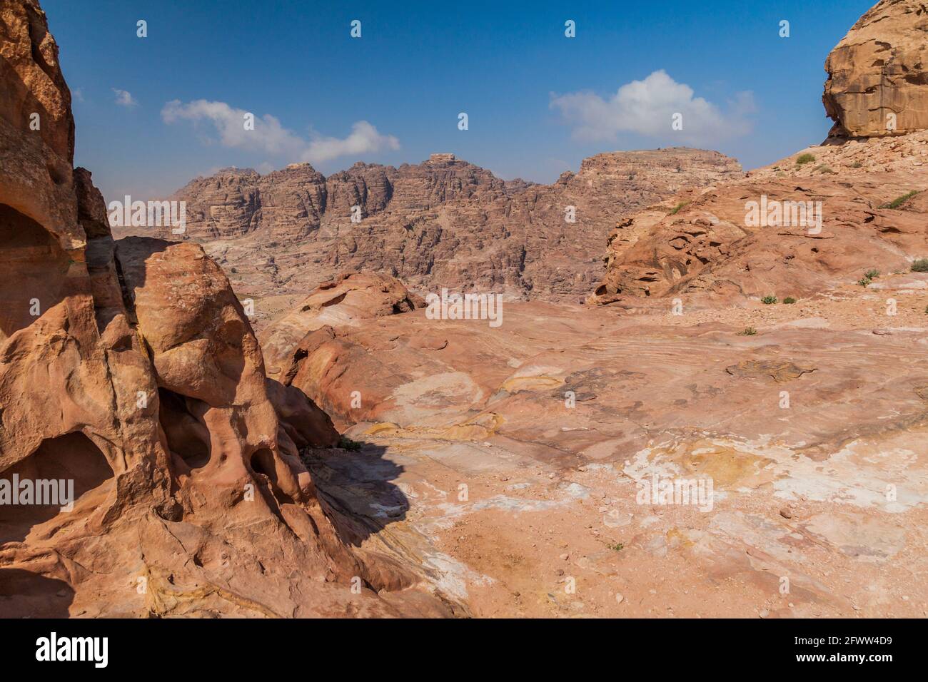 Paisaje de la antigua ciudad de Petra, Jordania Foto de stock