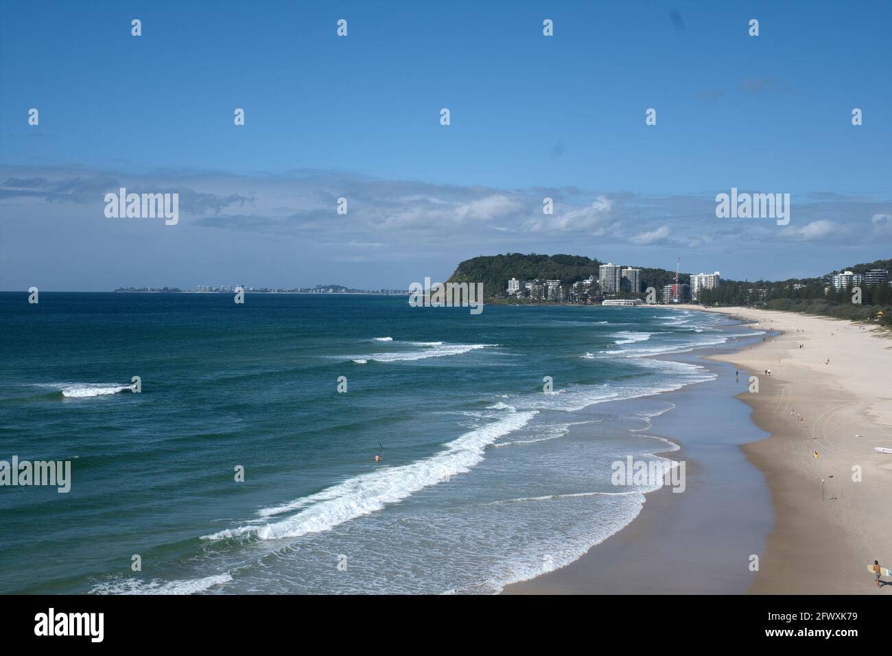 Playa Burleigh Heads en Queensland Australia Foto de stock