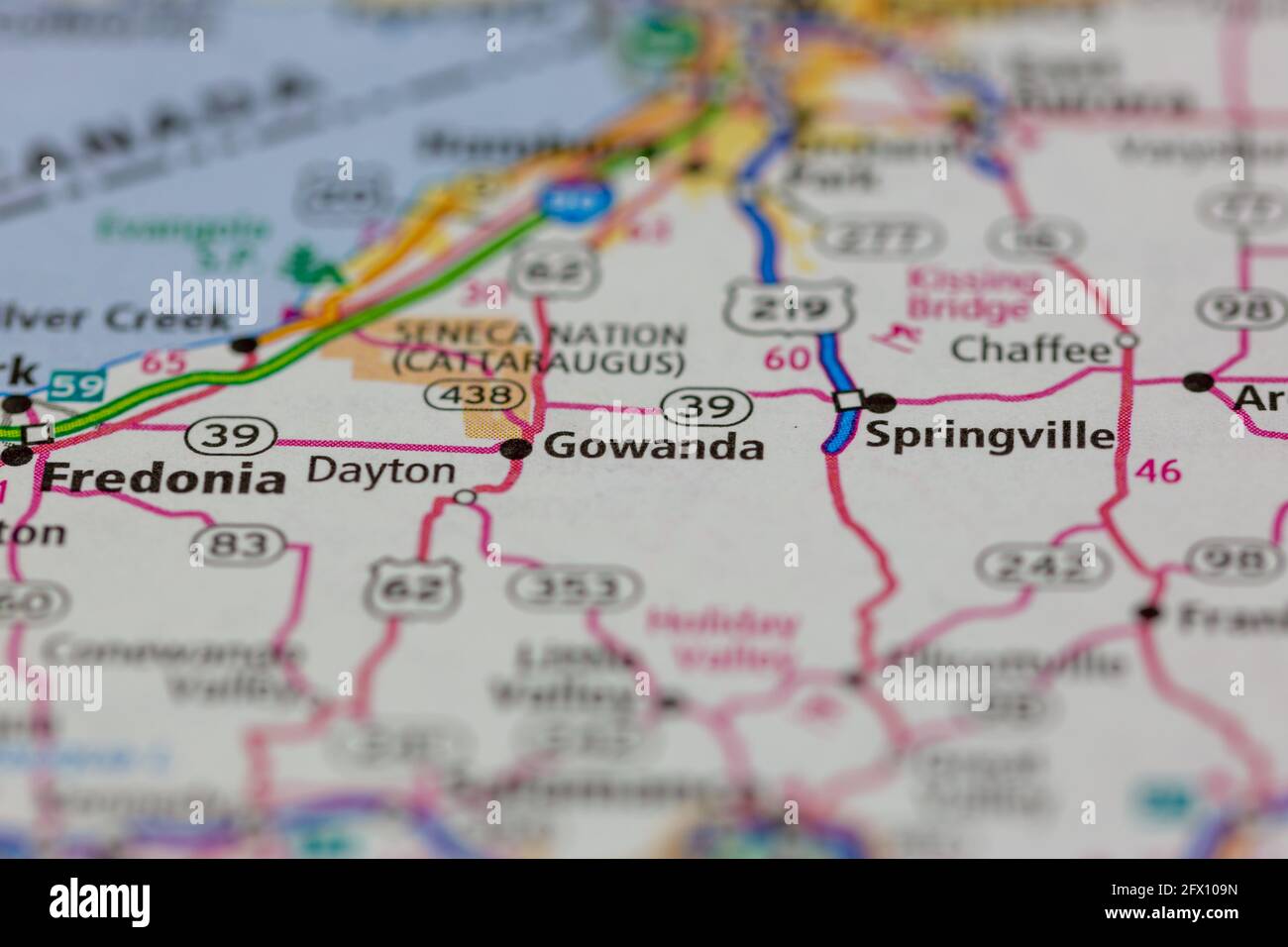 Mapa de gowanda nueva york fotografías e imágenes de alta resolución