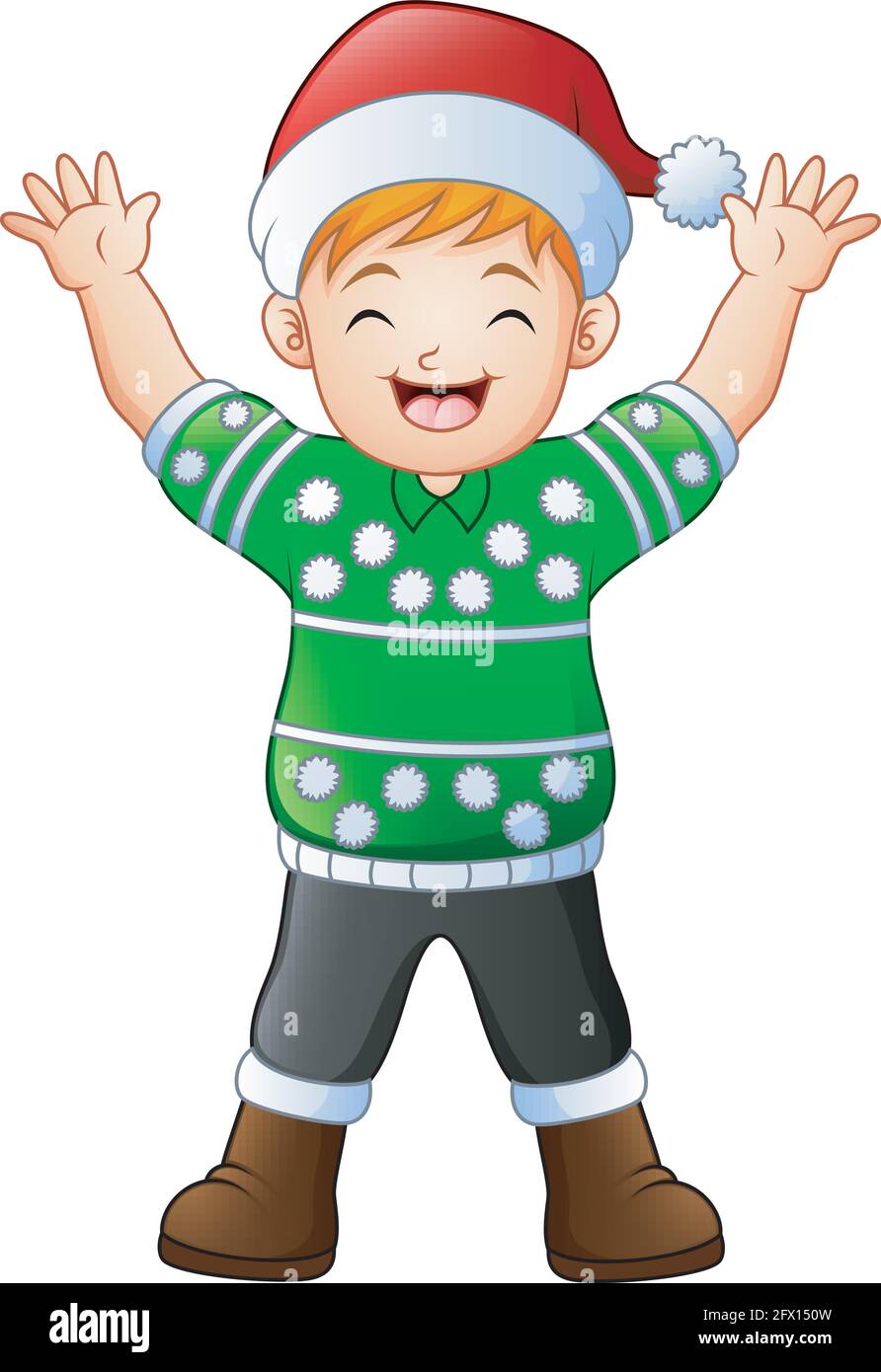 Niño feliz en camiseta verde 369566 Vector en Vecteezy