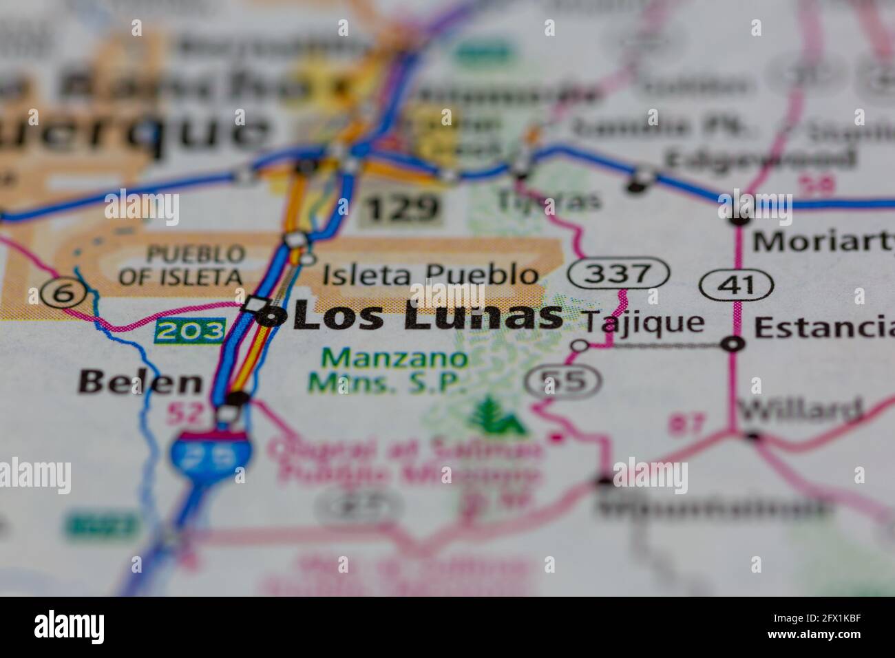 Mapa de los lunas nuevo mexico fotografías e imágenes de alta