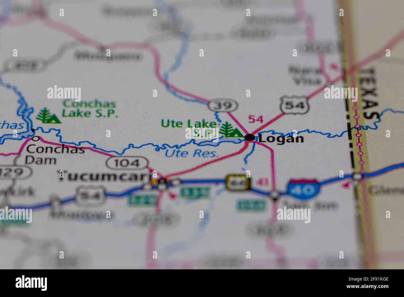 Logan nuevo mexico en un mapa fotografías e imágenes de alta resolución