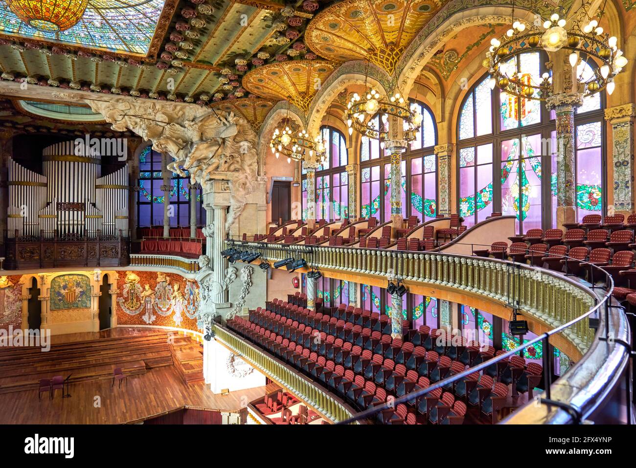 Barcelona. Cataluña. España. Sala de conciertos Palau de la musica catalana Foto de stock