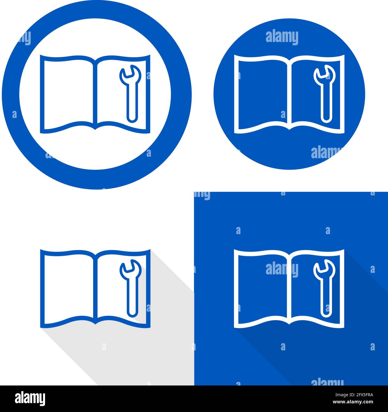 Consulte la señal del manual de instrucciones. Ilustración vectorial