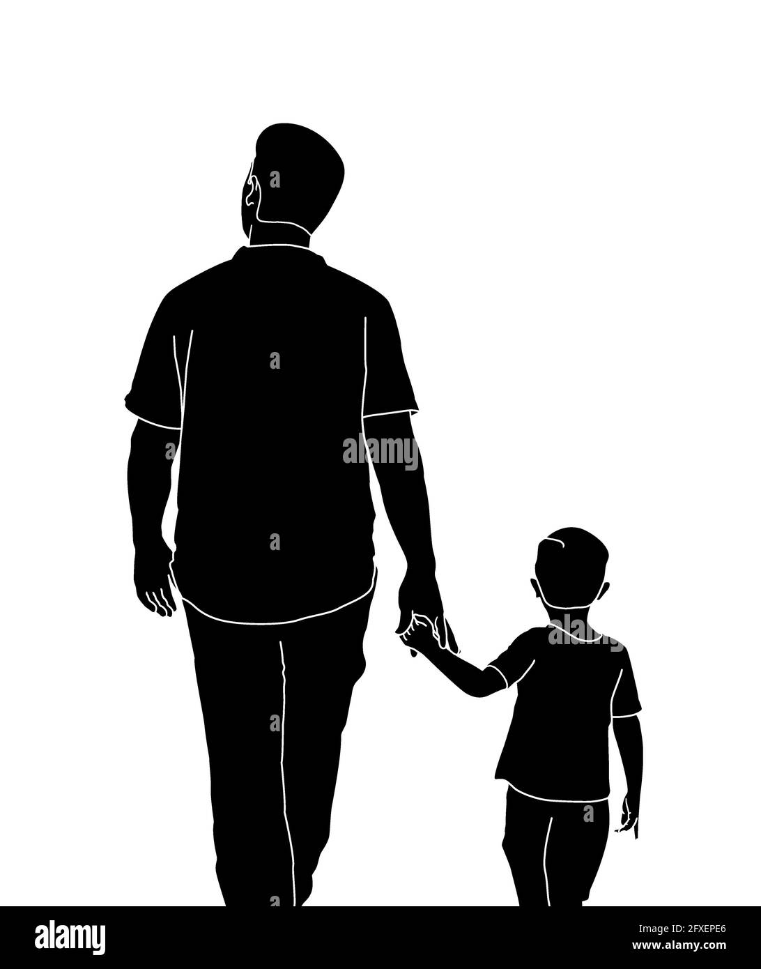 ilustración del momento feliz del padre