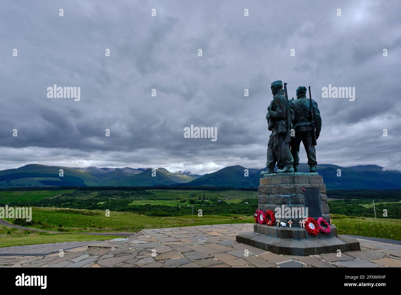 Commando Memorial Ben Nevis Range United Conquer Escocia Foto de stock