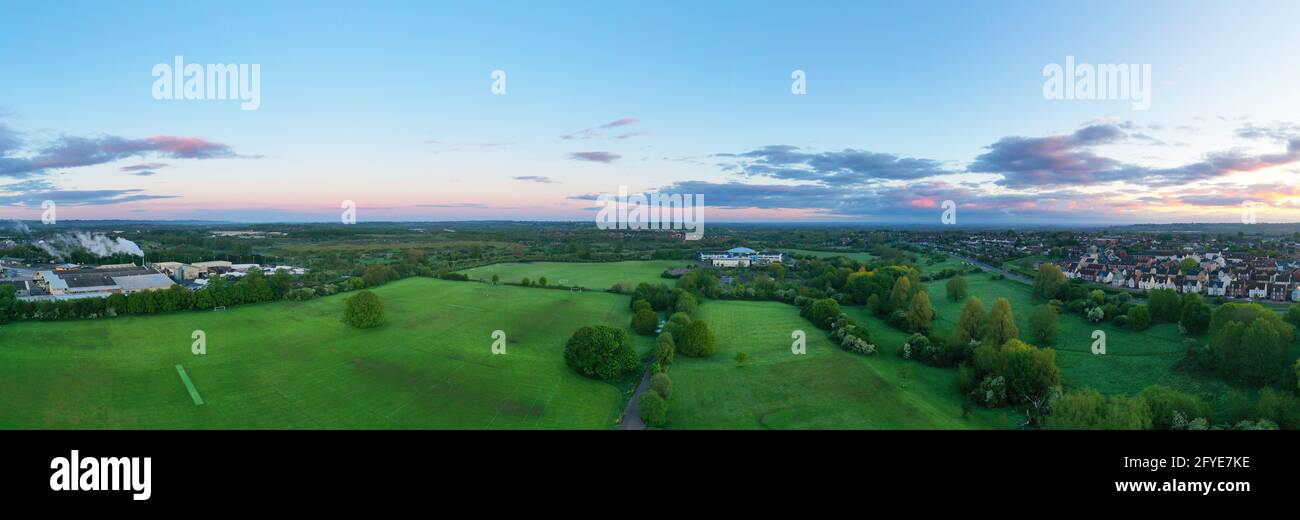 Vista panorámica aérea de la zona de Moredon de Swindon, wiltshire Foto de stock