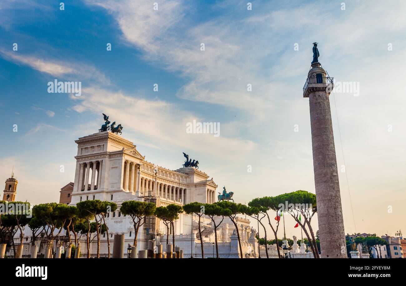 Monumento a Vittorio Emanuele II, Roma Italia. Foto de stock