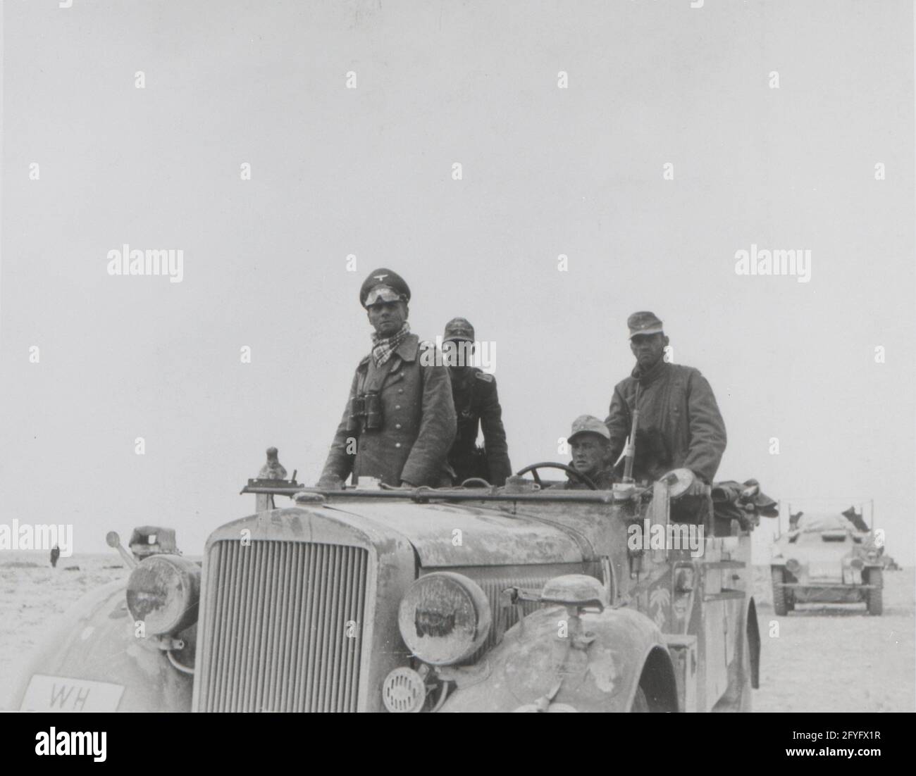II Guerra Mundial Dos Mariscal de Campo Erwin Rommel Poco después de llegar al norte de África, 1941 el desierto Fox nazi alemán Foto de stock