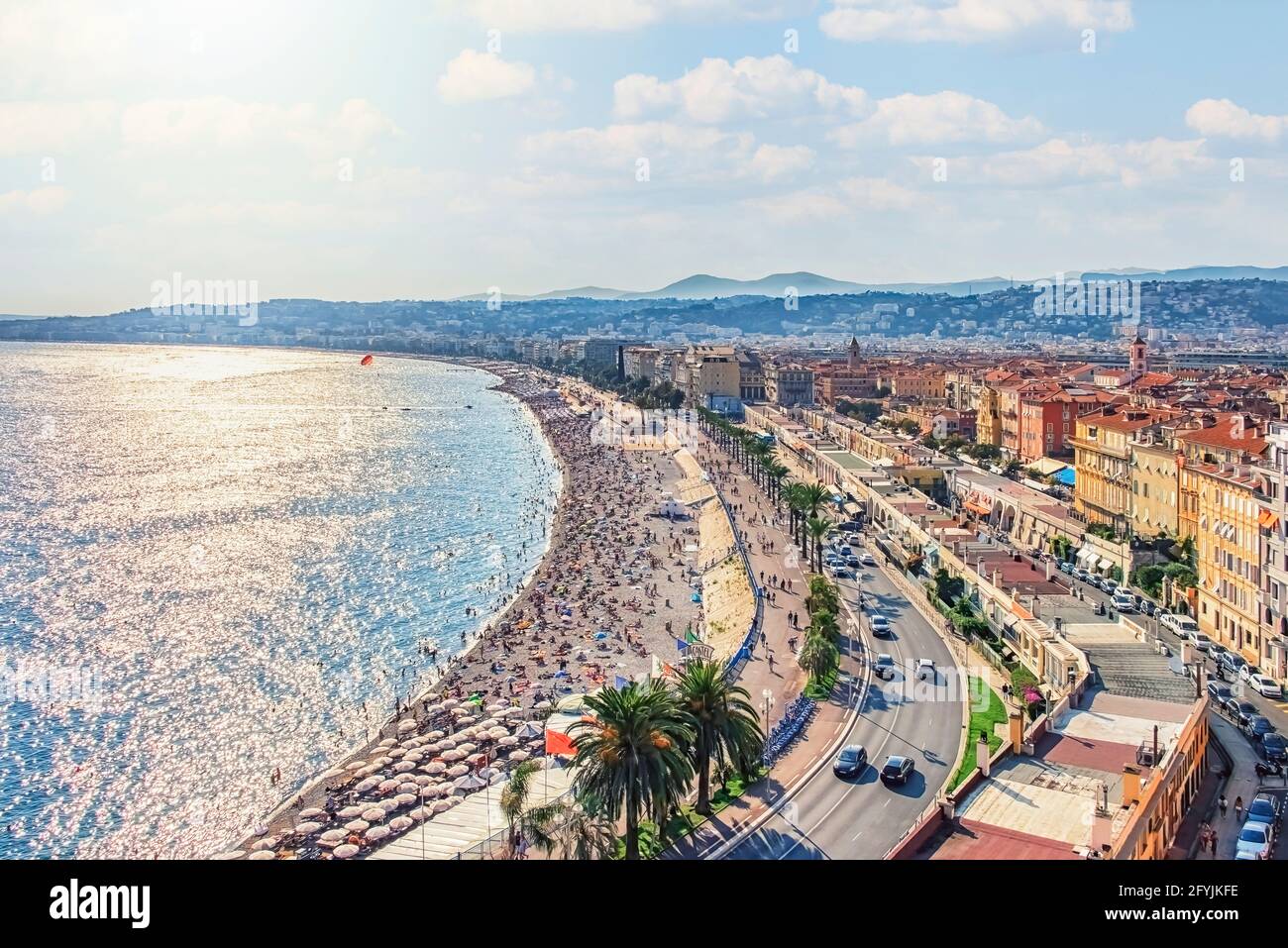 La ciudad de Niza en la Riviera Francesa Foto de stock