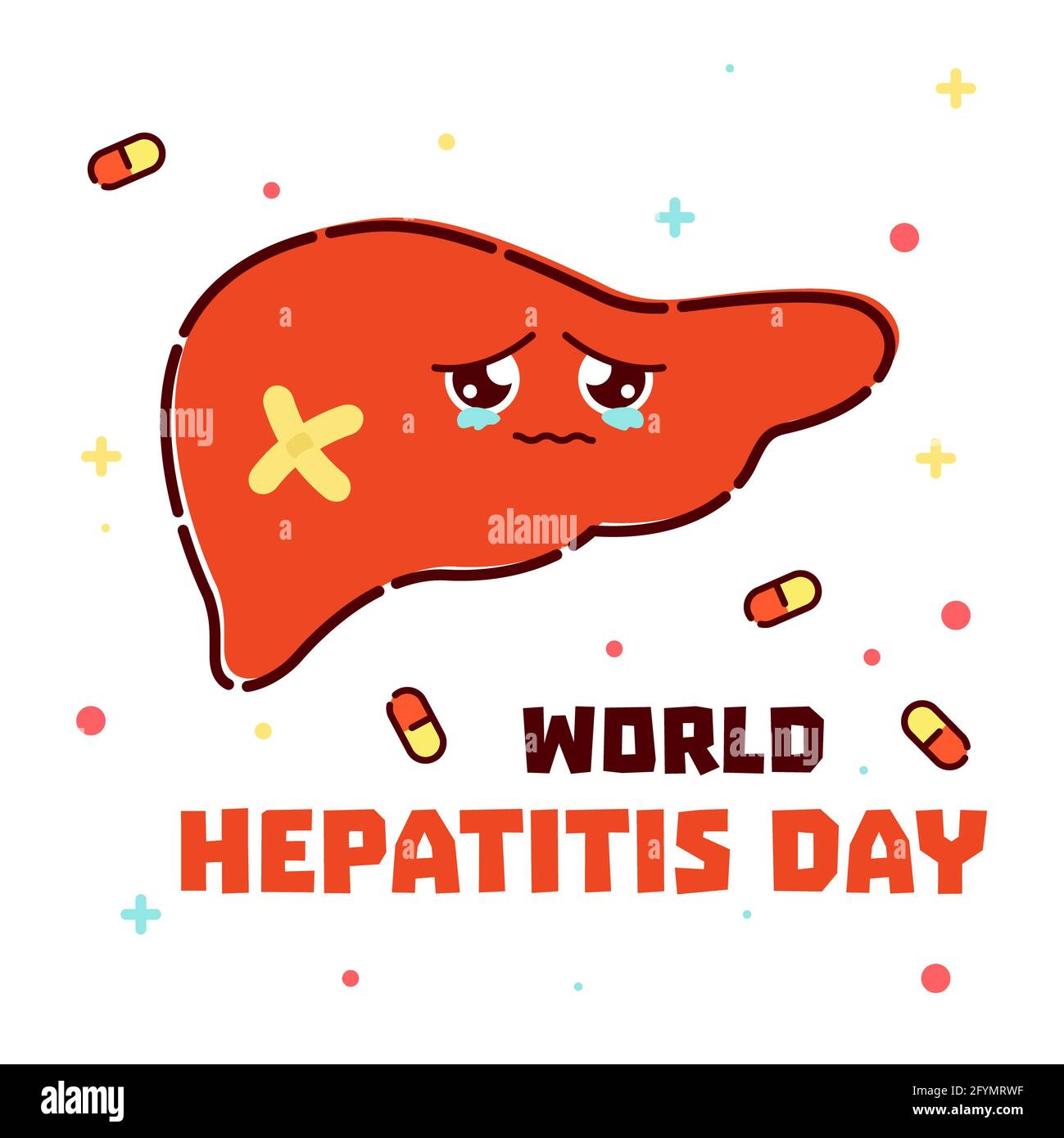 Hepatitis, ilustración conceptual Foto de stock