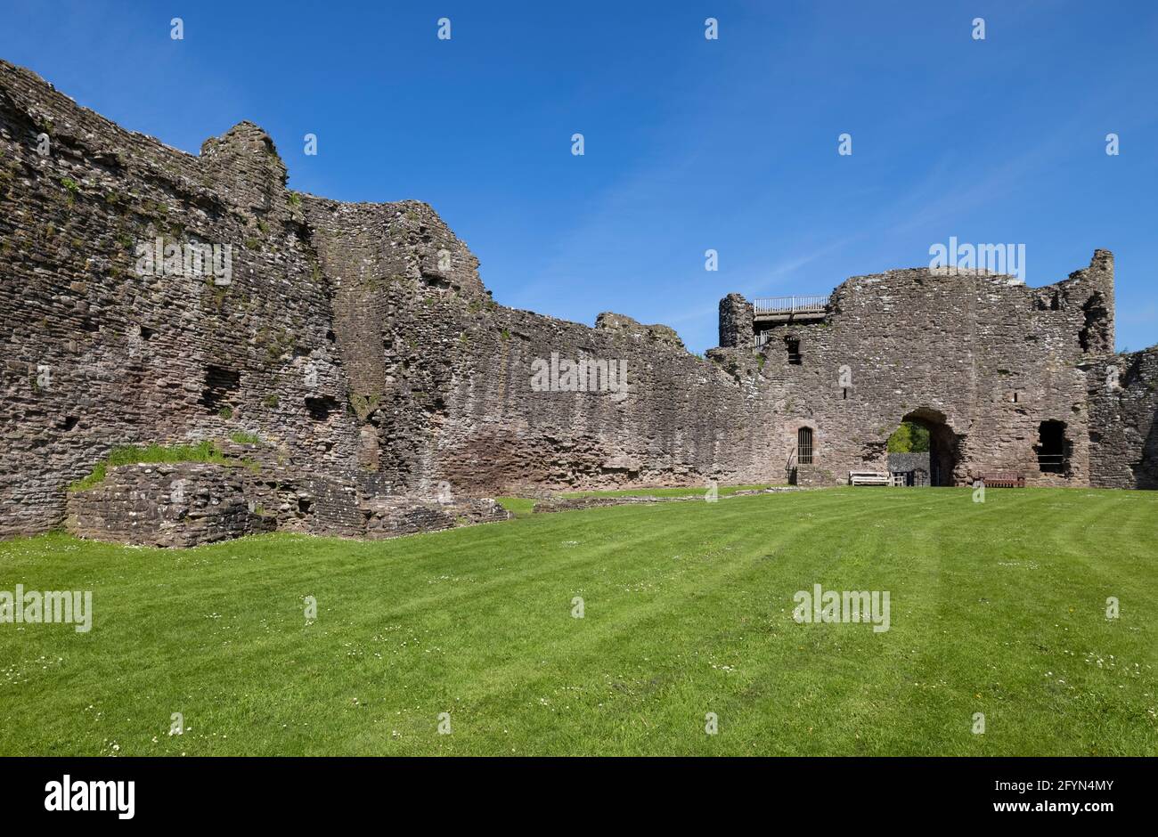 El barrio interior en el Castillo Blanco, Monmouthshire, Gales Foto de stock