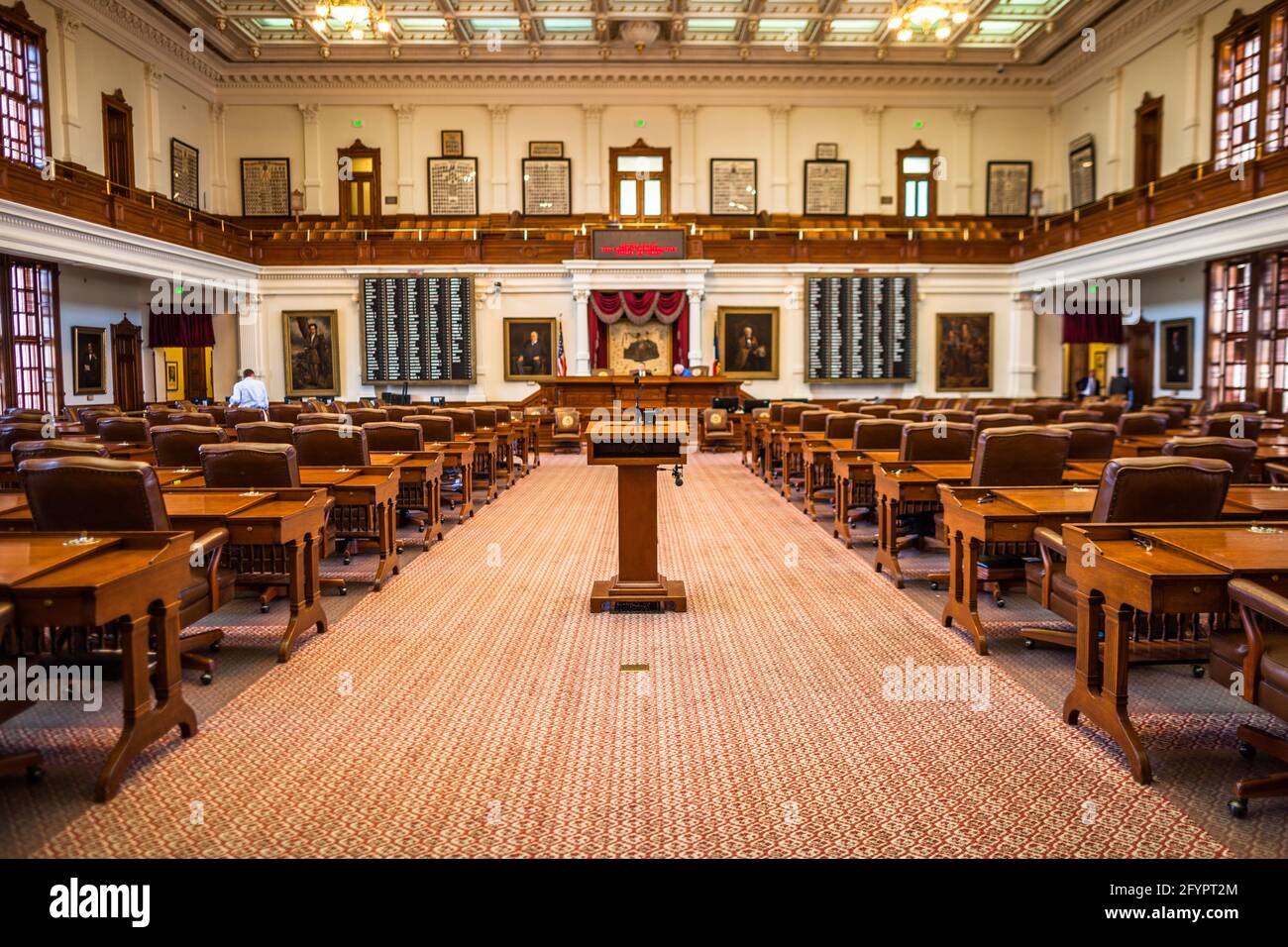 Cámara de Representantes en el edificio del Capitolio del Estado de Texas en Austin, Texas, Estados Unidos Foto de stock