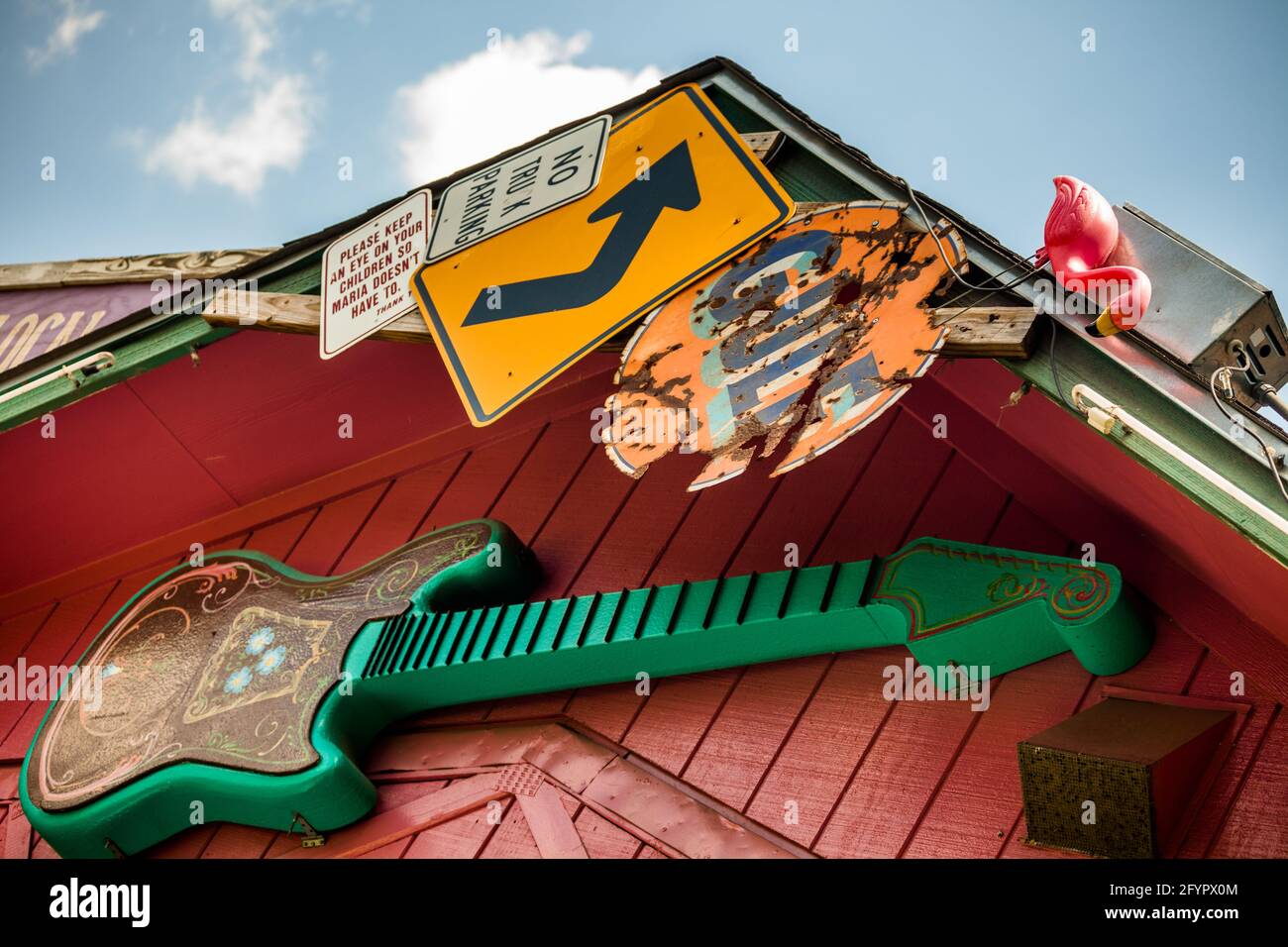 El icónico Taco Express en Austin, Texas Foto de stock