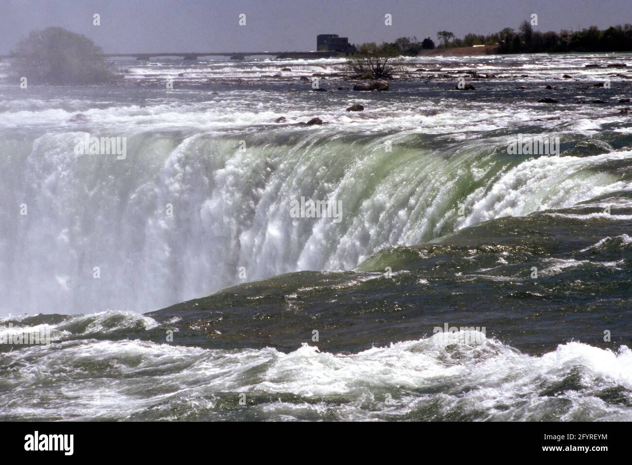 Detalles del agua de las Cataratas del Niágara Foto de stock