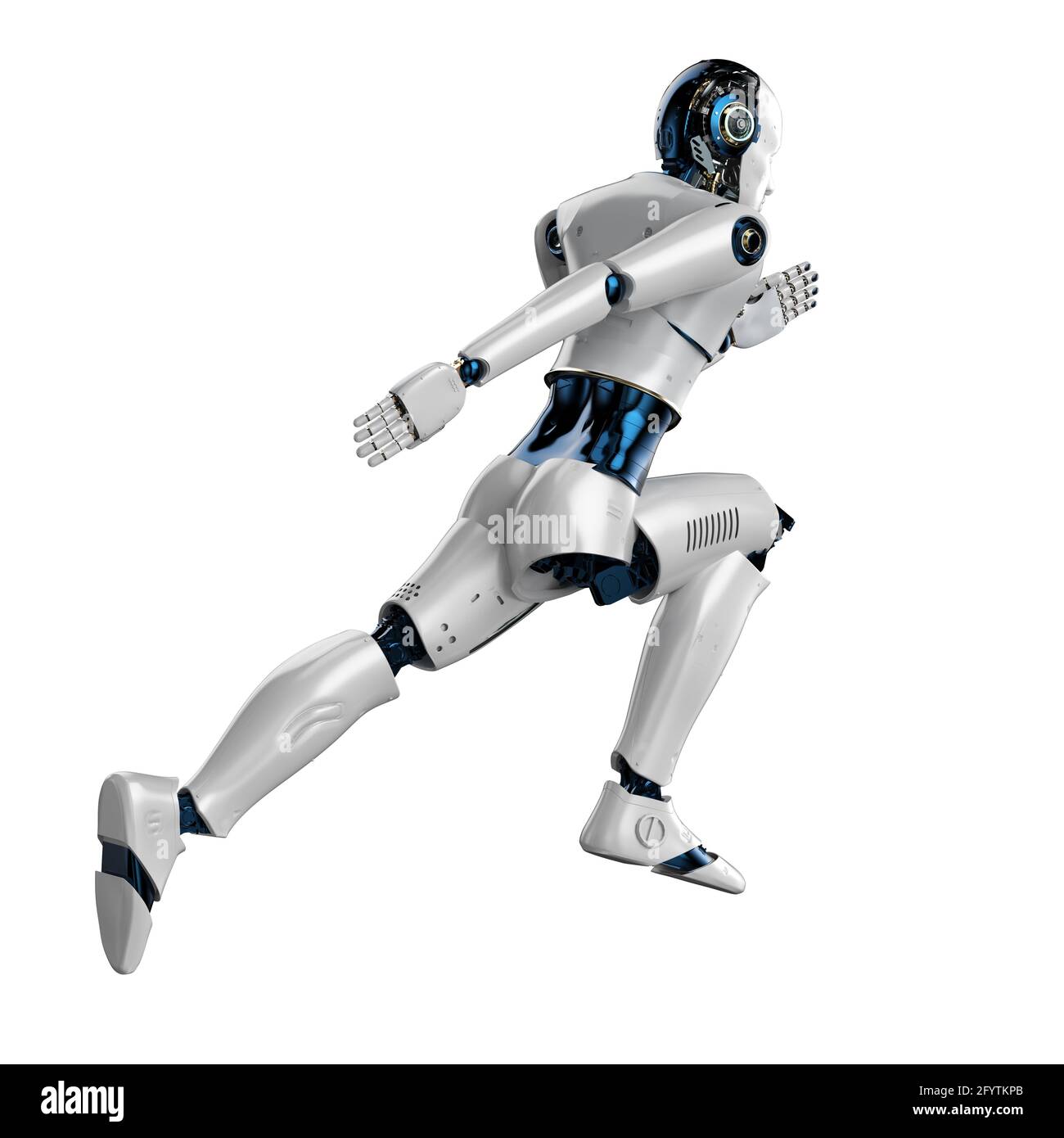 3d rendering robot de inteligencia artificial o movimiento rápido de cyborg  Fotografía de stock - Alamy