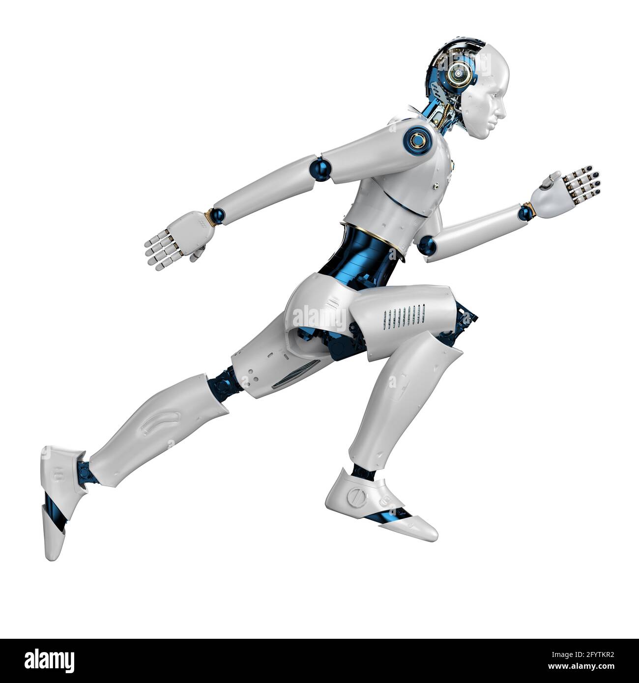 3d rendering robot de inteligencia artificial o movimiento rápido de cyborg  Fotografía de stock - Alamy