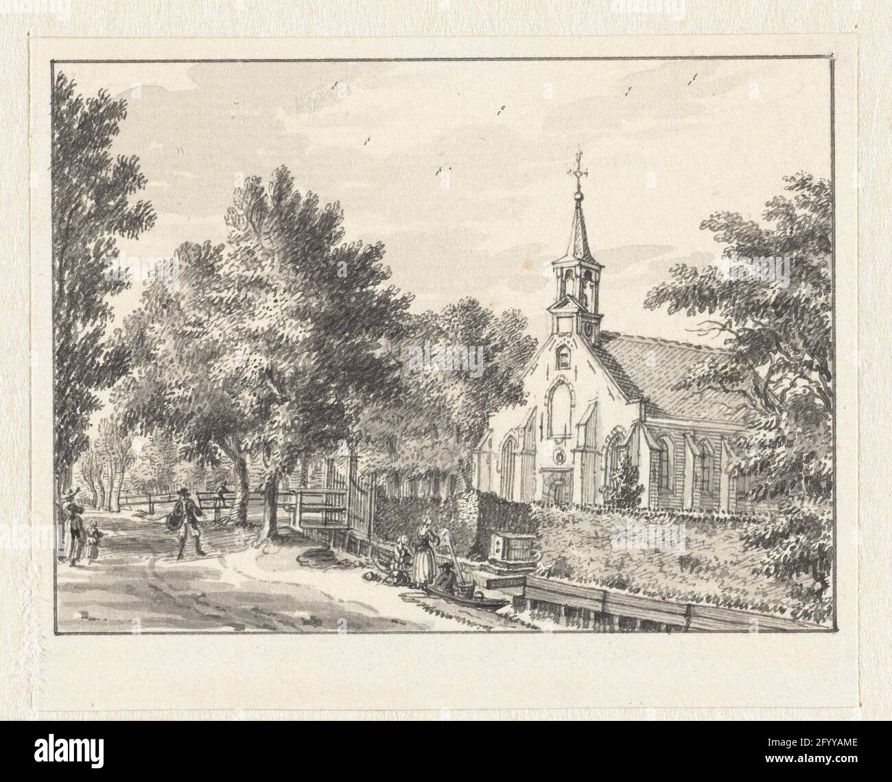 La iglesia en Tienhoven. Foto de stock