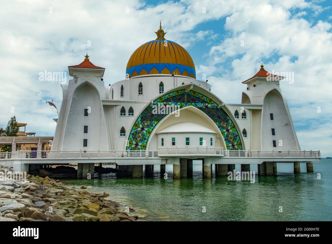 Mezquita flotante, Malaca, Malasia Foto de stock