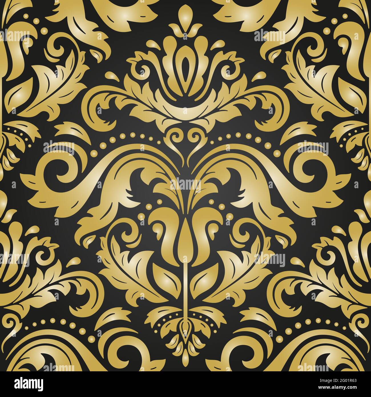decoración de paredes y diseño de papel tapiz con adornos clásicos en negro  y dorado 18939517 Foto de stock en Vecteezy