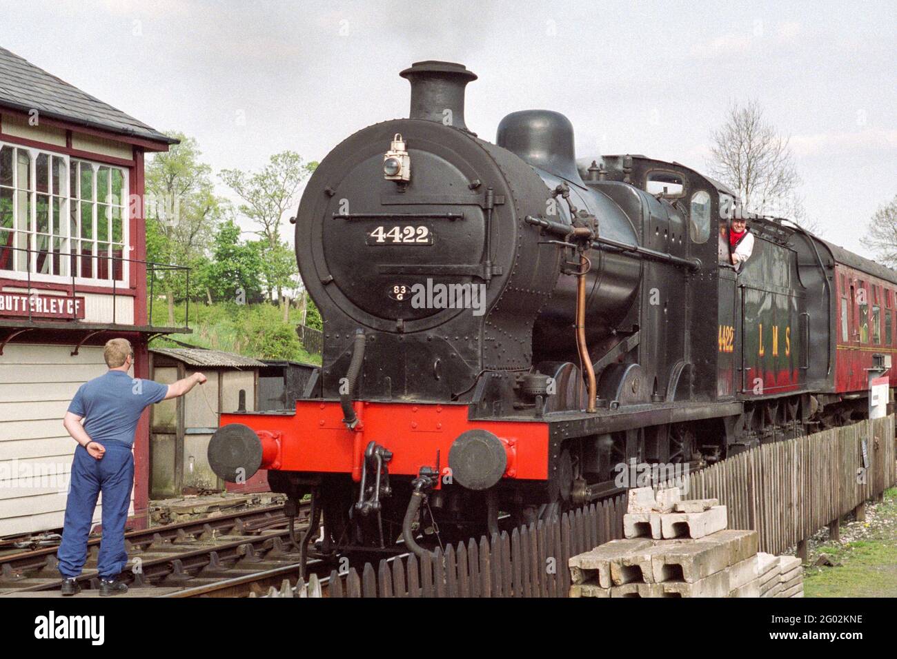 Tren de pasajeros de ferrocarril Midland 1900 Fotografía de stock - Alamy