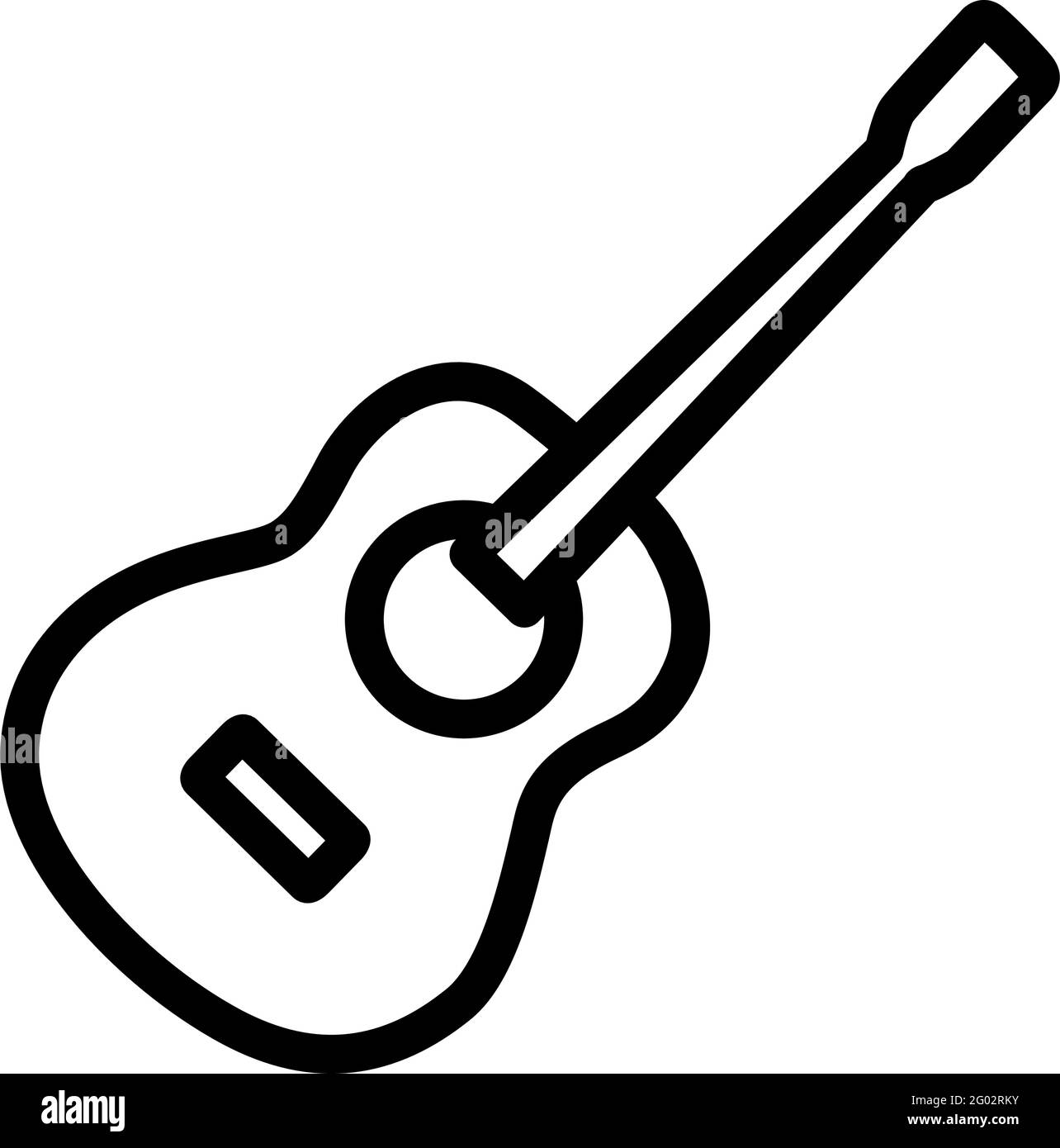Icono de Guitarra Acústica. Diseño de contorno en negrita editable.  Ilustración vectorial Imagen Vector de stock - Alamy
