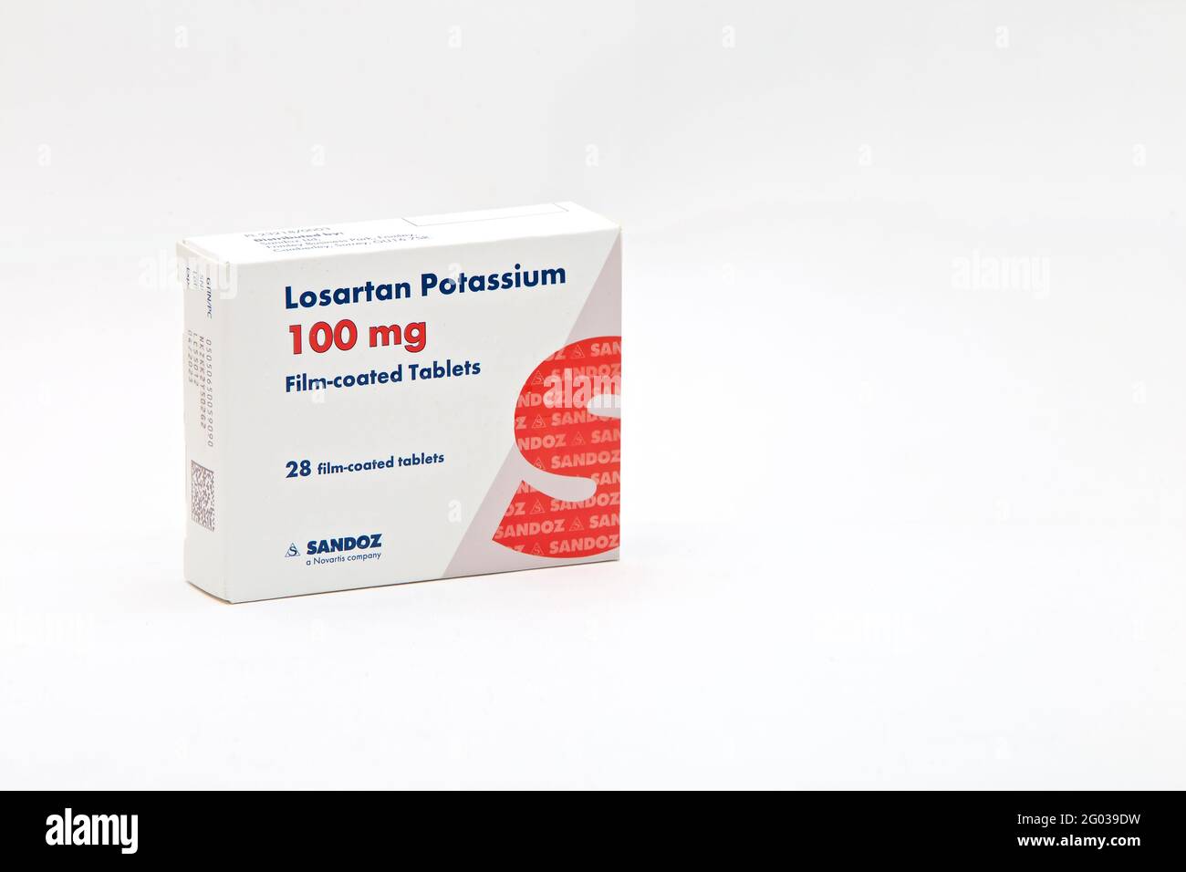 Medicamento para la hipertensión (presión arterial alta) Losartan Potasio  100mg Fotografía de stock - Alamy