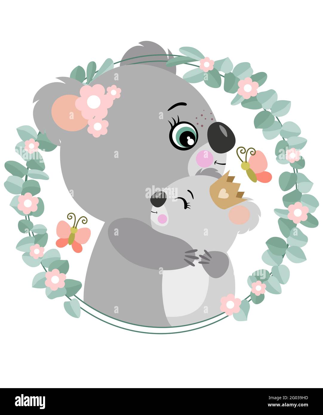 Baby Koala And Mother Imagenes Recortadas De Stock Alamy